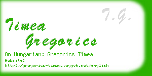 timea gregorics business card