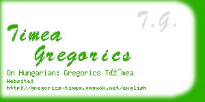 timea gregorics business card